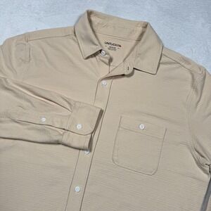 UNTUCKit‎ Shirt Mens Medium Tan Branham Slim Fit Long Sleeve 100% Cotton 2022